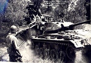 Bedeau - 9e Hussards - Char Basque en panne - 1959